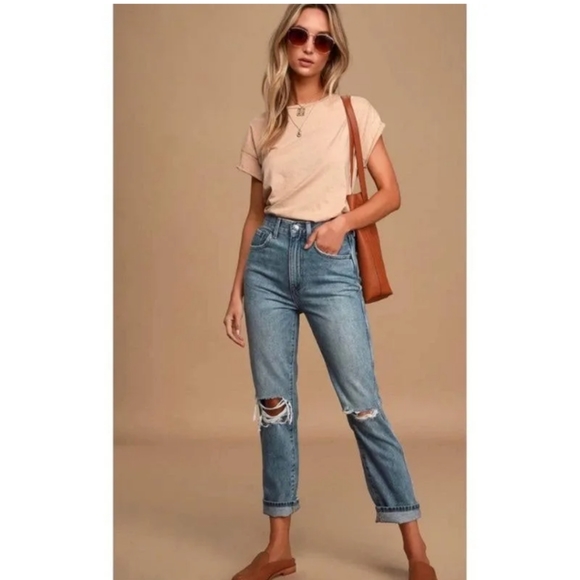 Pistola Distressed Straight Leg Denim Jeans - Picture 13 of 13